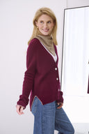 Cashmere Strickjacke Kaja Bordeaux