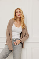 Cashmere Cardigan Kaja-Taupe-Marine