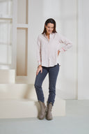 Blouse Karla Flannel Stripes-Rosé