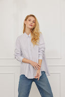 Bluse Laax Stripes Blau-Beige