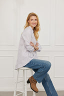 Bluse Laax Stripes Blau-Beige