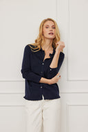Merino Hemd Marie Navy