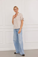 Bluse Marie Vichy Beige