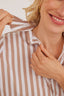 Bluse Mila Stripes Braun