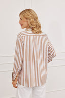 Bluse Mila Stripes Braun