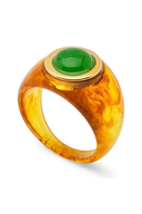 Ring Soraya – Amber Green Quartz