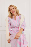 Kleid Riad Long Stripes Pink