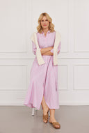 Kleid Riad Long Stripes Pink
