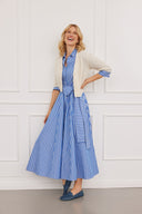 Kleid Riad Long Stripes Blau