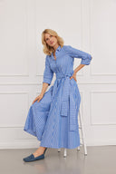 Kleid Riad Long Stripes Blau