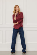 Bluse Sunkissed Stripes Rot