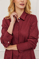 Bluse Sunkissed Stripes Rot