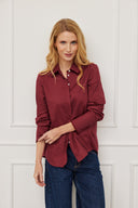 Bluse Sunkissed Stripes Rot