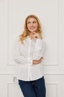 Bluse Sunkissed Stripes Weiß