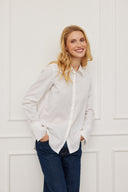 Bluse Sunkissed Stripes Weiß