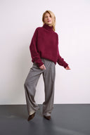 Cashmere Rollkragen Tara Bordeaux