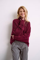 Cashmere Rollkragen Tara Bordeaux