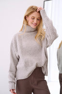Cashmere Rollkragen Tara Hellgrau