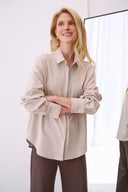 Bluse Toni Flanell Beige