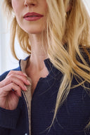 Cashmere Jacke Tony Navy-Taupe