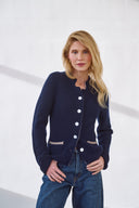 Cashmere Jacket Tony Navy-Taupe