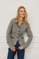 Cashmere Jacke Tony-Anthrazit Navy