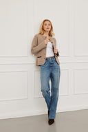 Cashmere Jacke Tony-Taupe Bordeaux