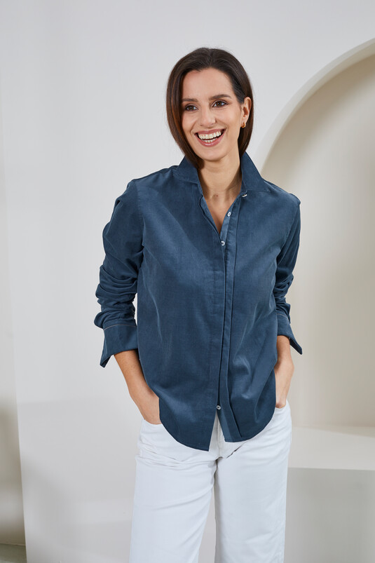 Bluse Toni Cord - blau 